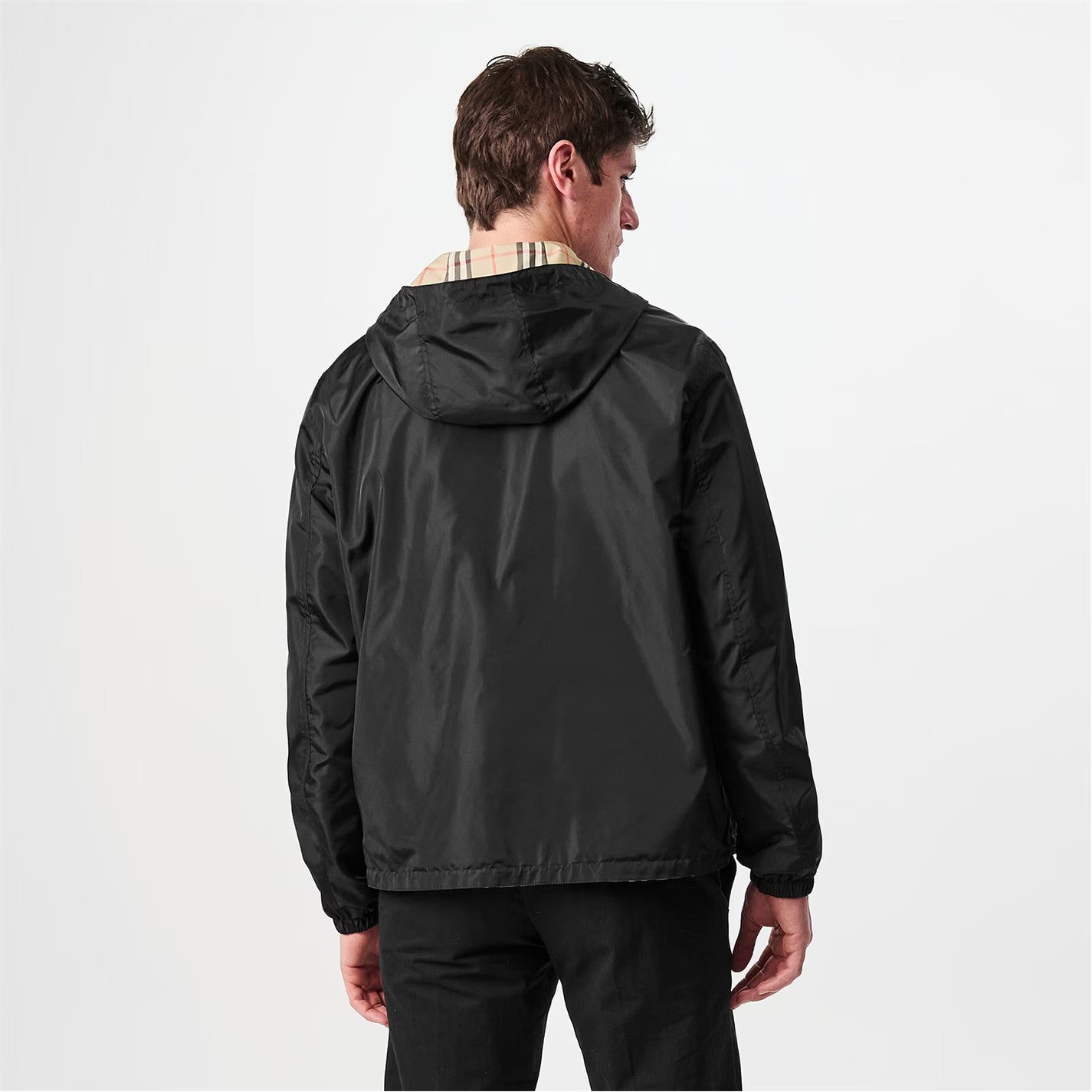 Reversible Check Hooded Jacket