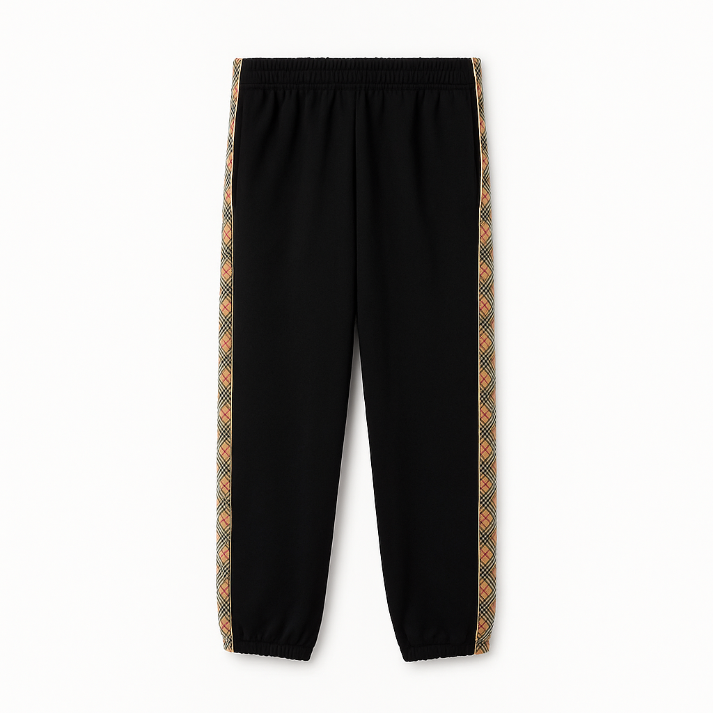 Check Trim Jogging Pants