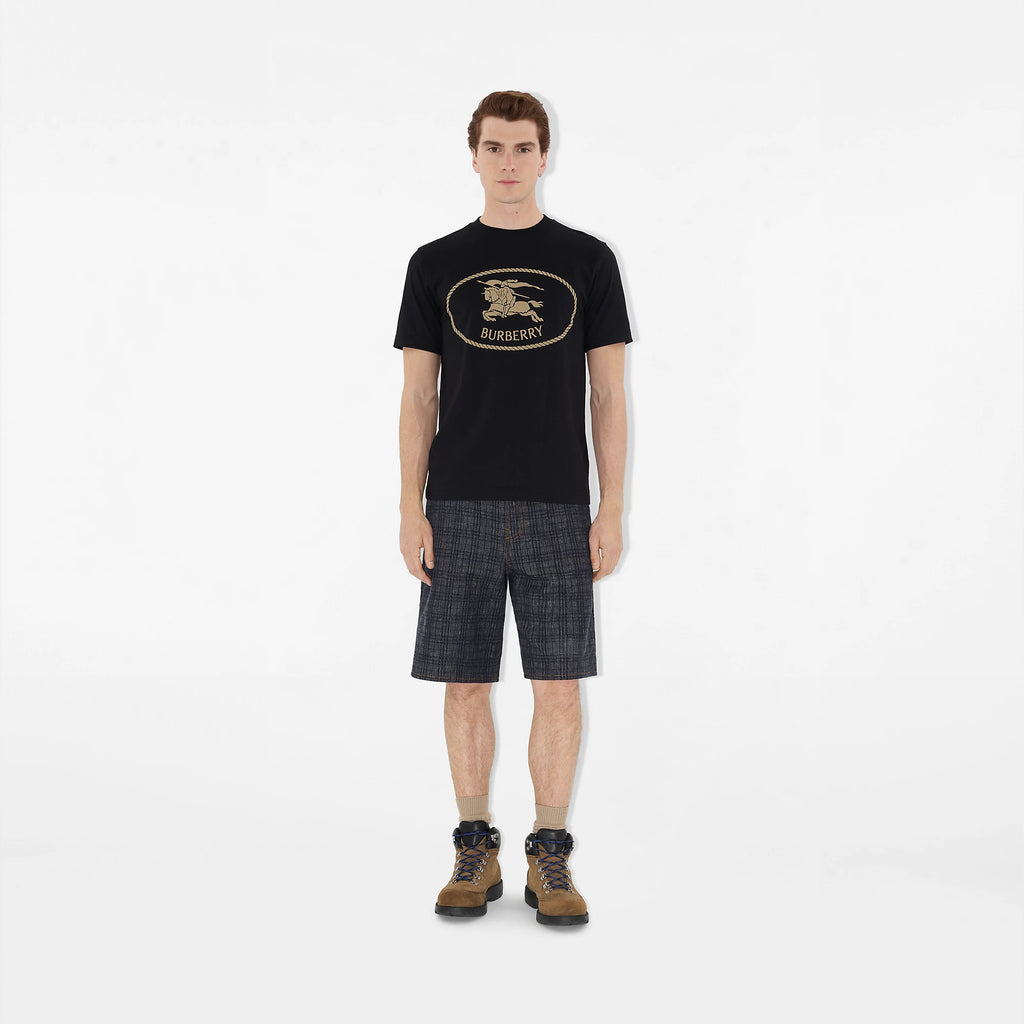 Knight Stamp Cotton T-shirt