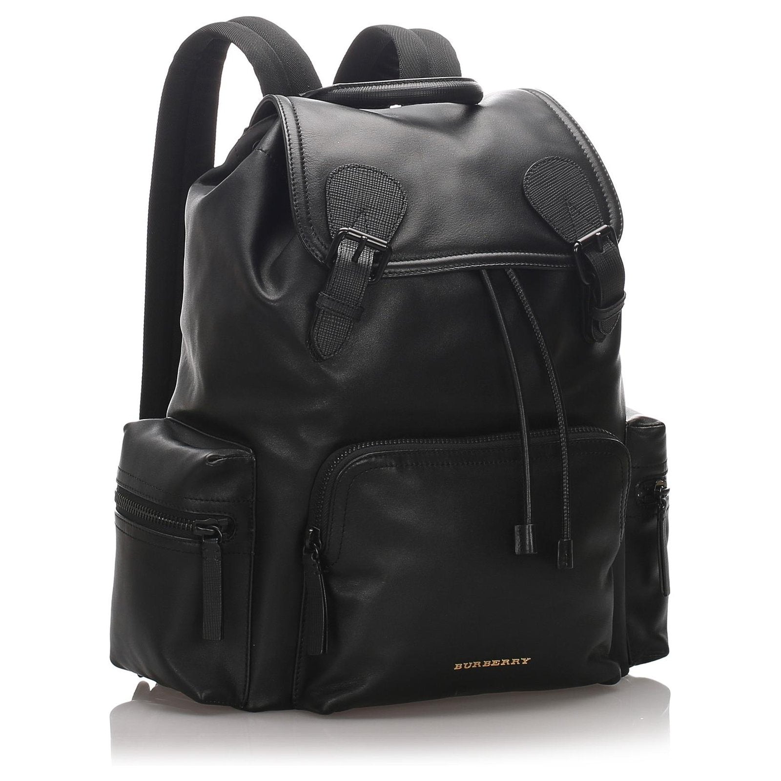 Black Runway Leather Backpack