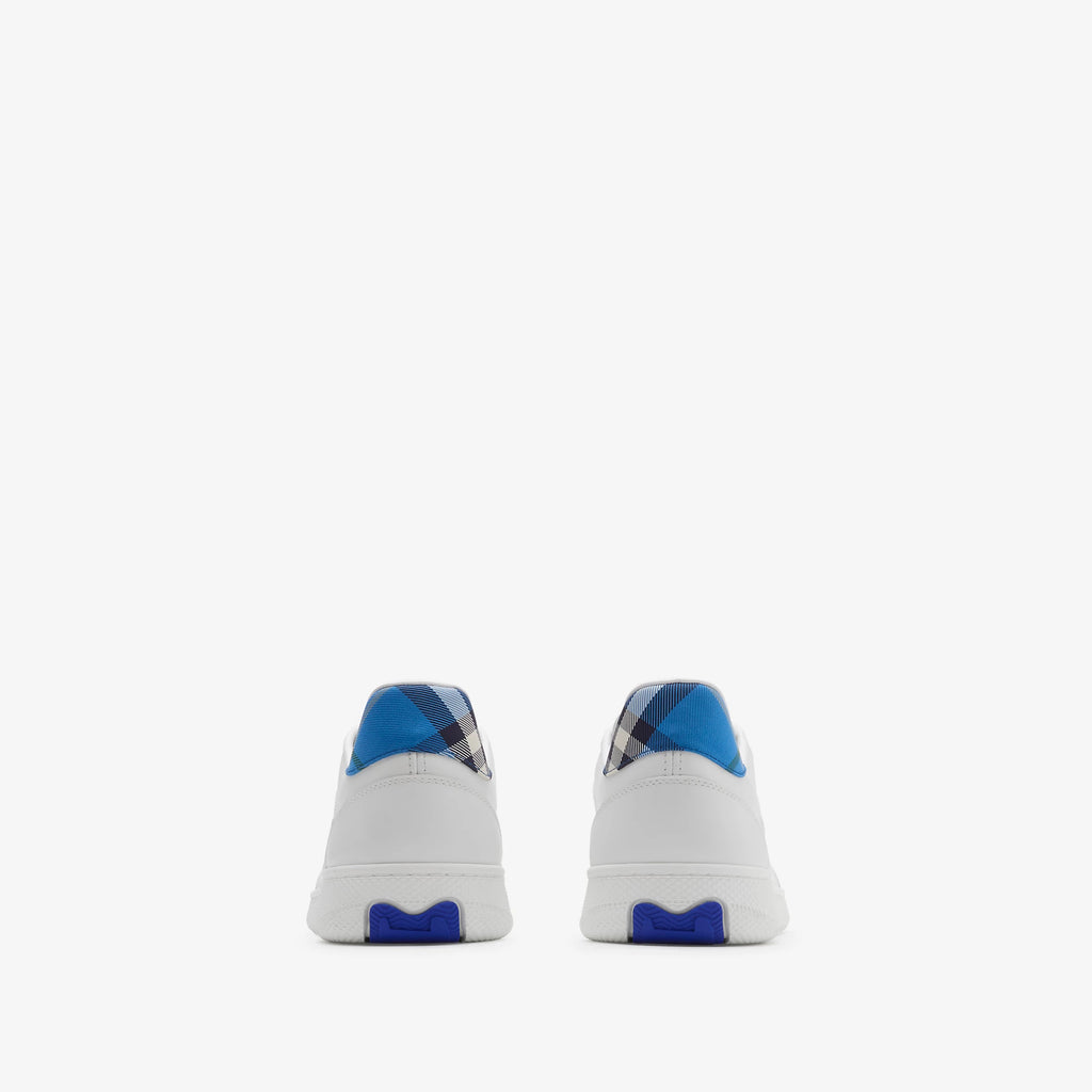 Leather and Check Terrace Sneakers