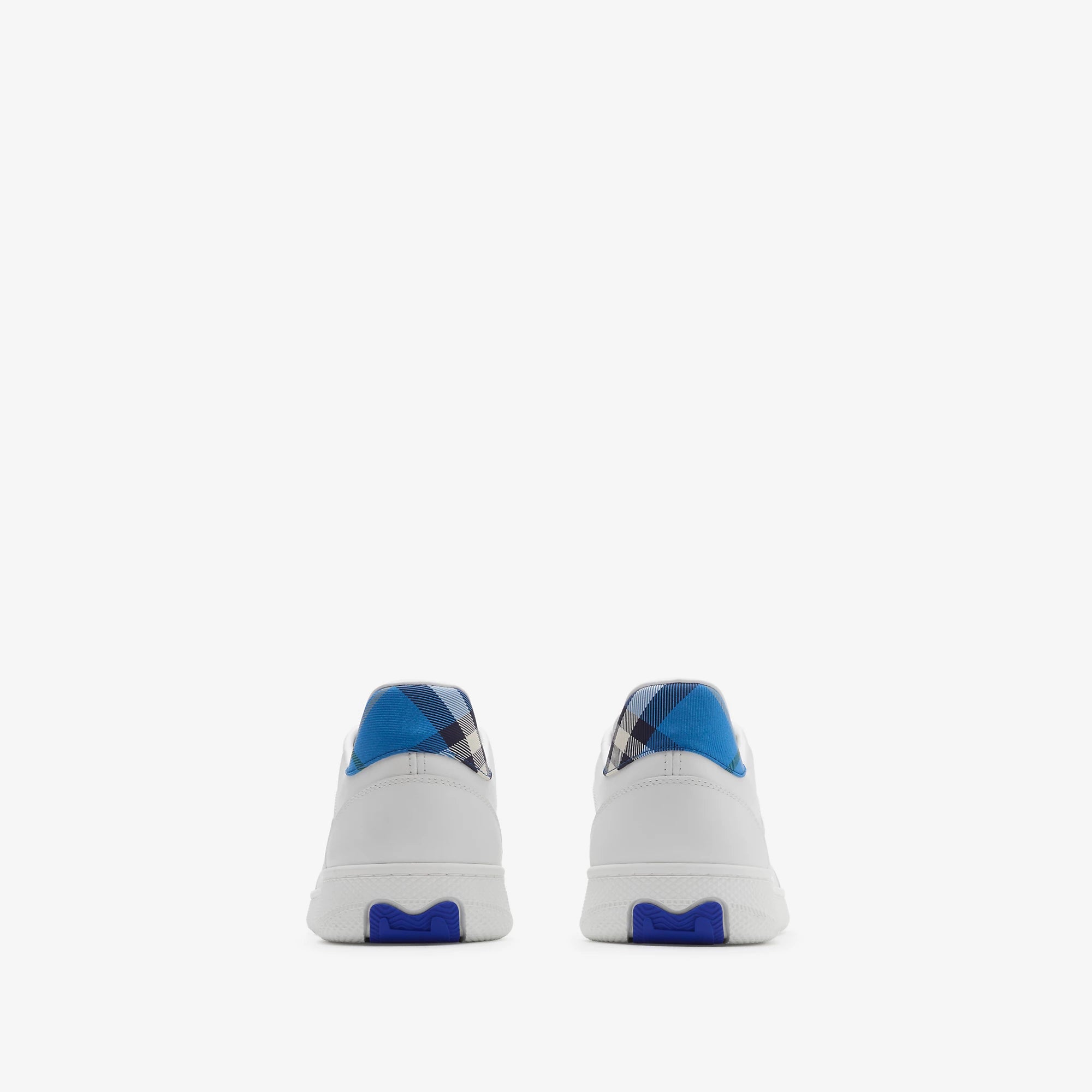 Leather and Check Terrace Sneakers