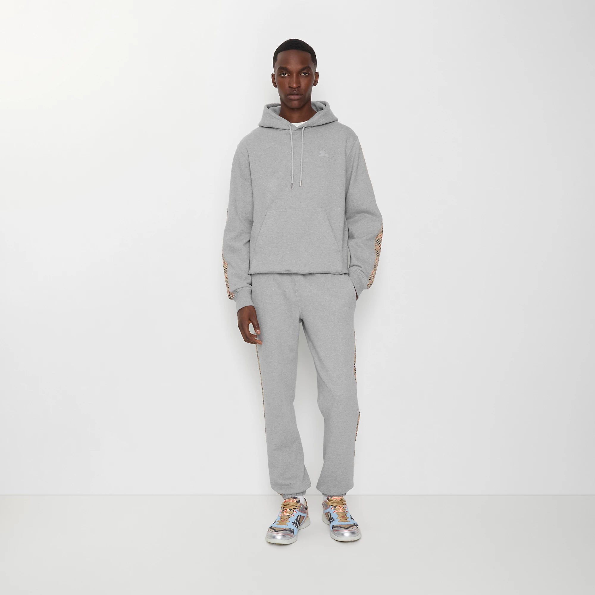 Check Trim Jogging Pants