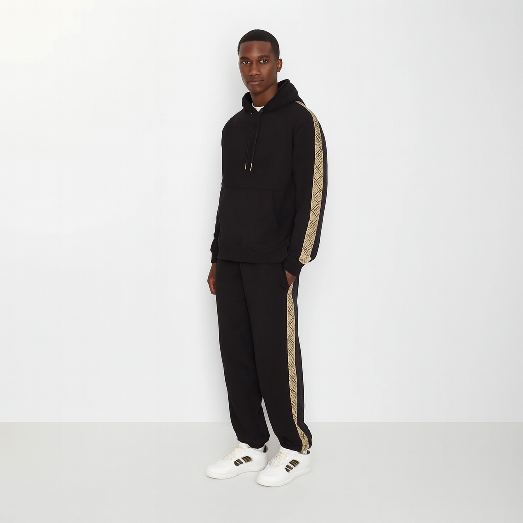 Check Trim Jogging Pants