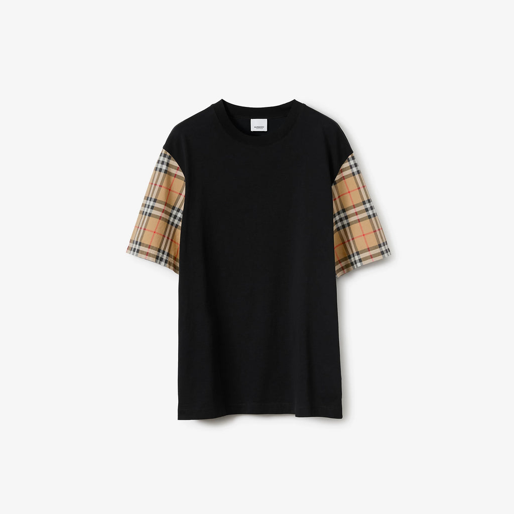 Check Sleeve T-shirt