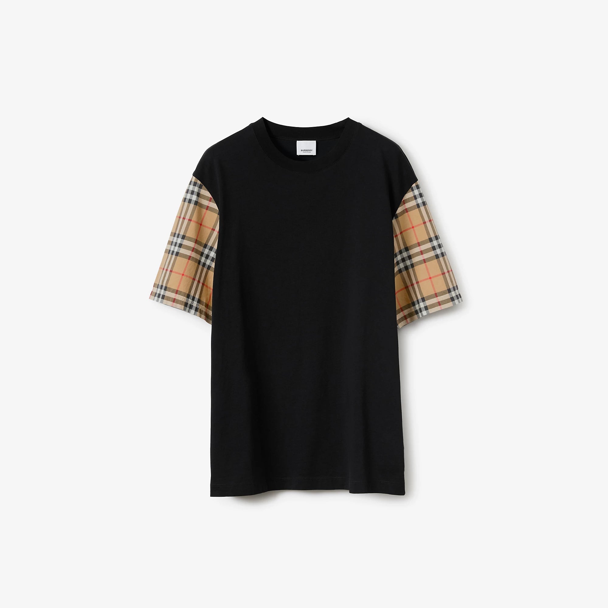 Check Sleeve T-shirt