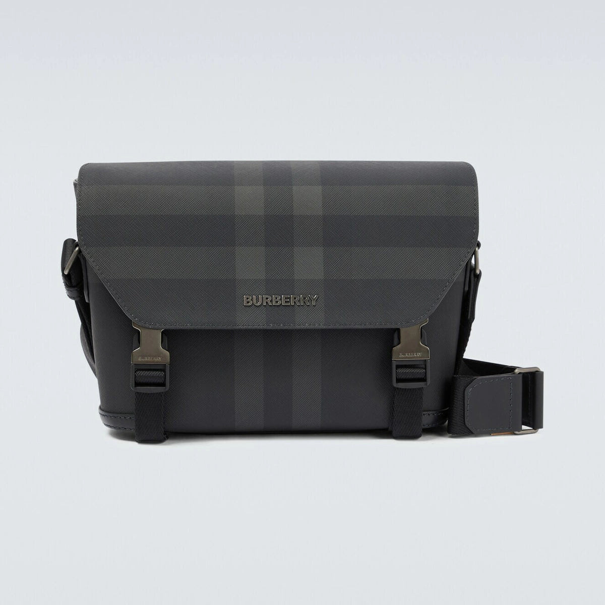 Charcoal Check messenger bag