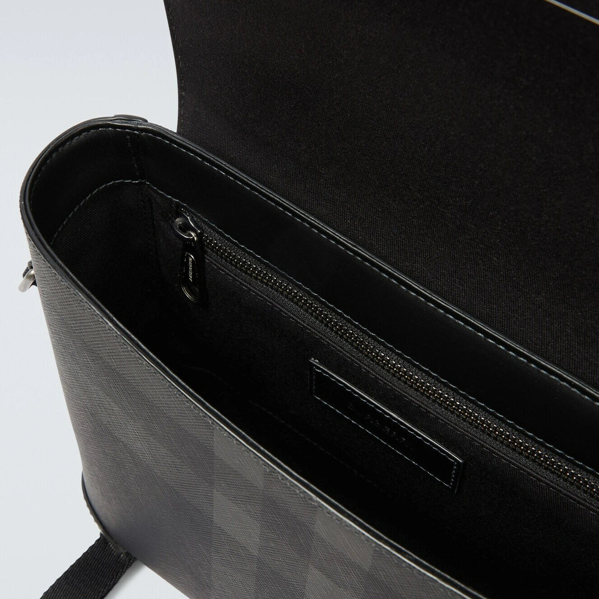 Charcoal Check messenger bag