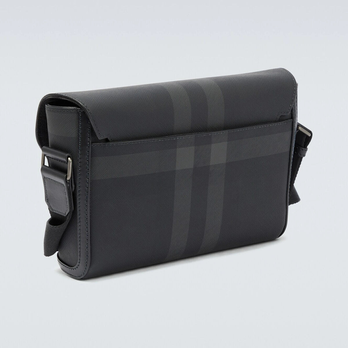 Charcoal Check messenger bag