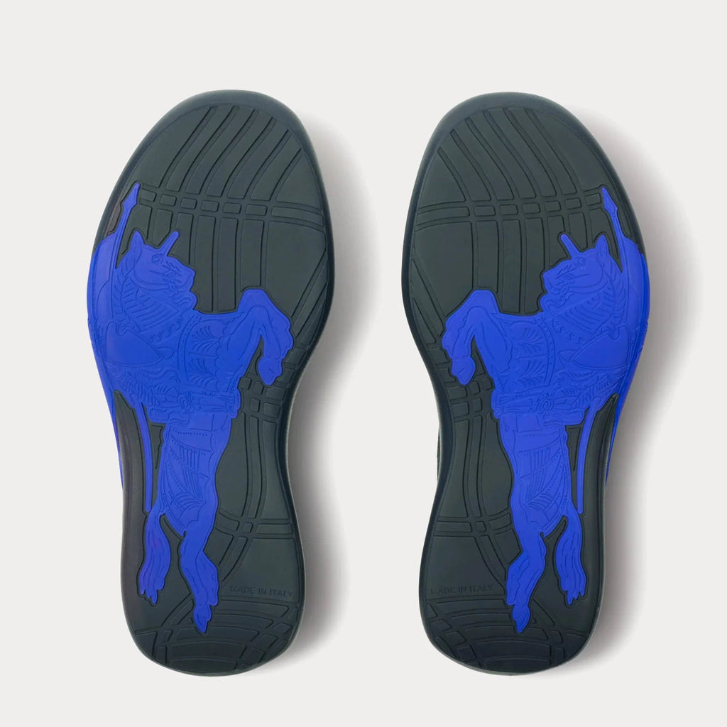 Black & Blue Check Knit Neptune Sneakers