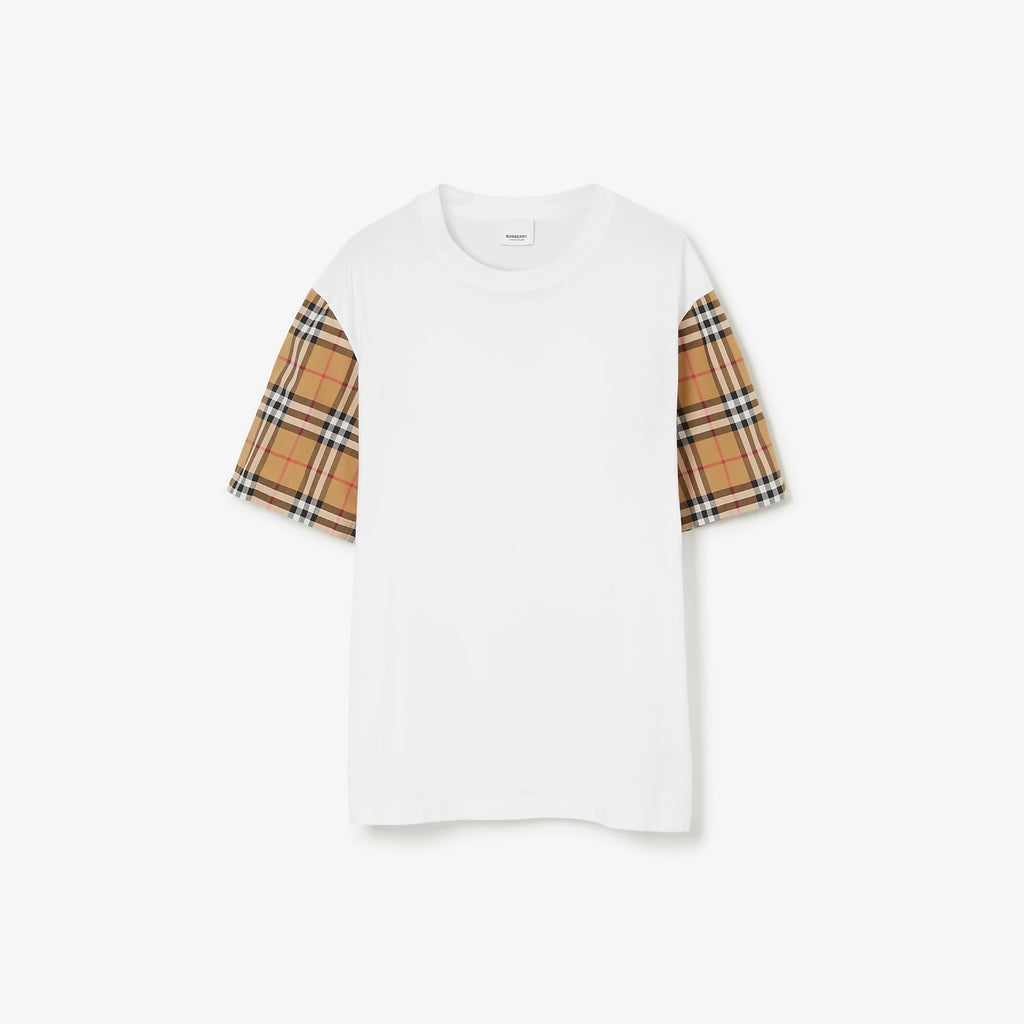 Check Sleeve T-shirt