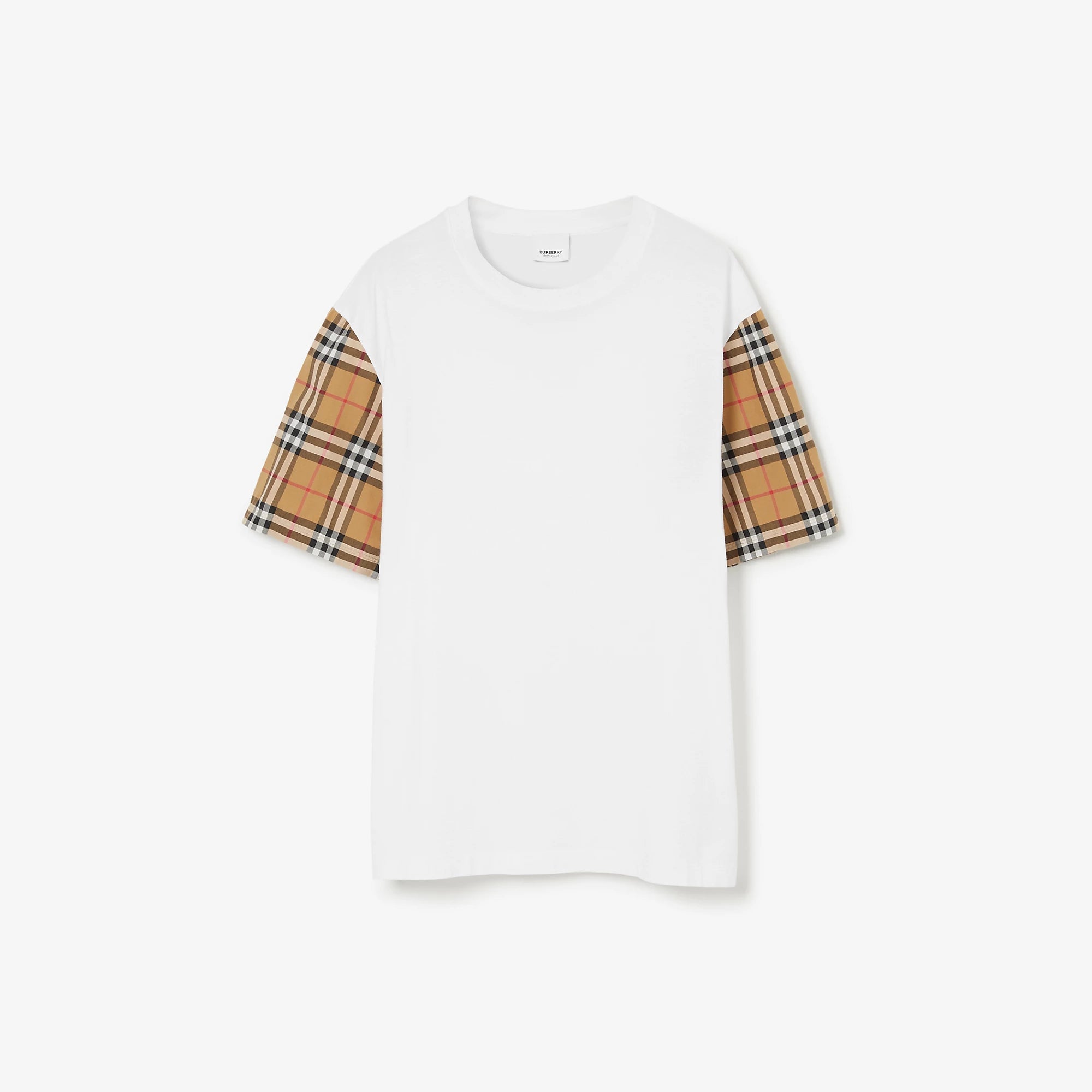 Check Sleeve T-shirt