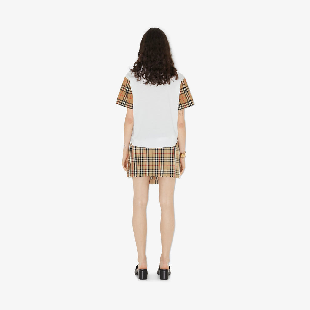 Check Sleeve T-shirt